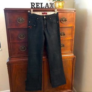 Fetish Black Denim Boot Leg Jeans